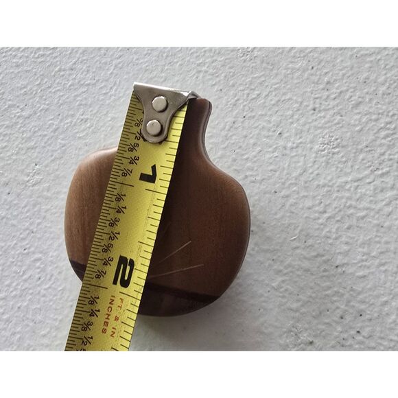 Southwest Artisan Wood w Brass Inlay ~ Pot w Yucca Plant Design Signed Brooch - Picture 6 of 7